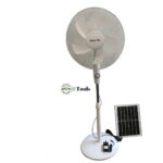 Stand fan AC/DC With a solar panel charger