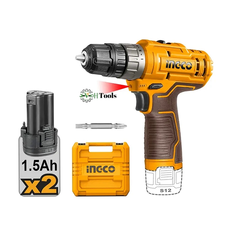 INGCO-CDLI12202-Lithium-Ion-cordless-drill-12v Ingco Cordless drill 20V 20Nm - Image 1