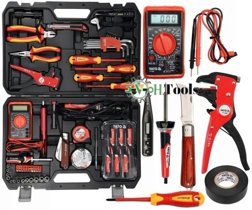 YATO-YT-39009-ZESTAW-NARZEDZI-DLA-ELEKTRYKOW-68CZ-1000V-KLUCZ-MIERNIK-PRADU Yato 68pcs Electrician set - Image 1
