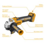 Ingco Cordless angle grinder 20v - Image 4
