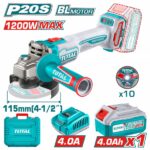 Total Cordless angle grinder 20V 1200W - Image 2