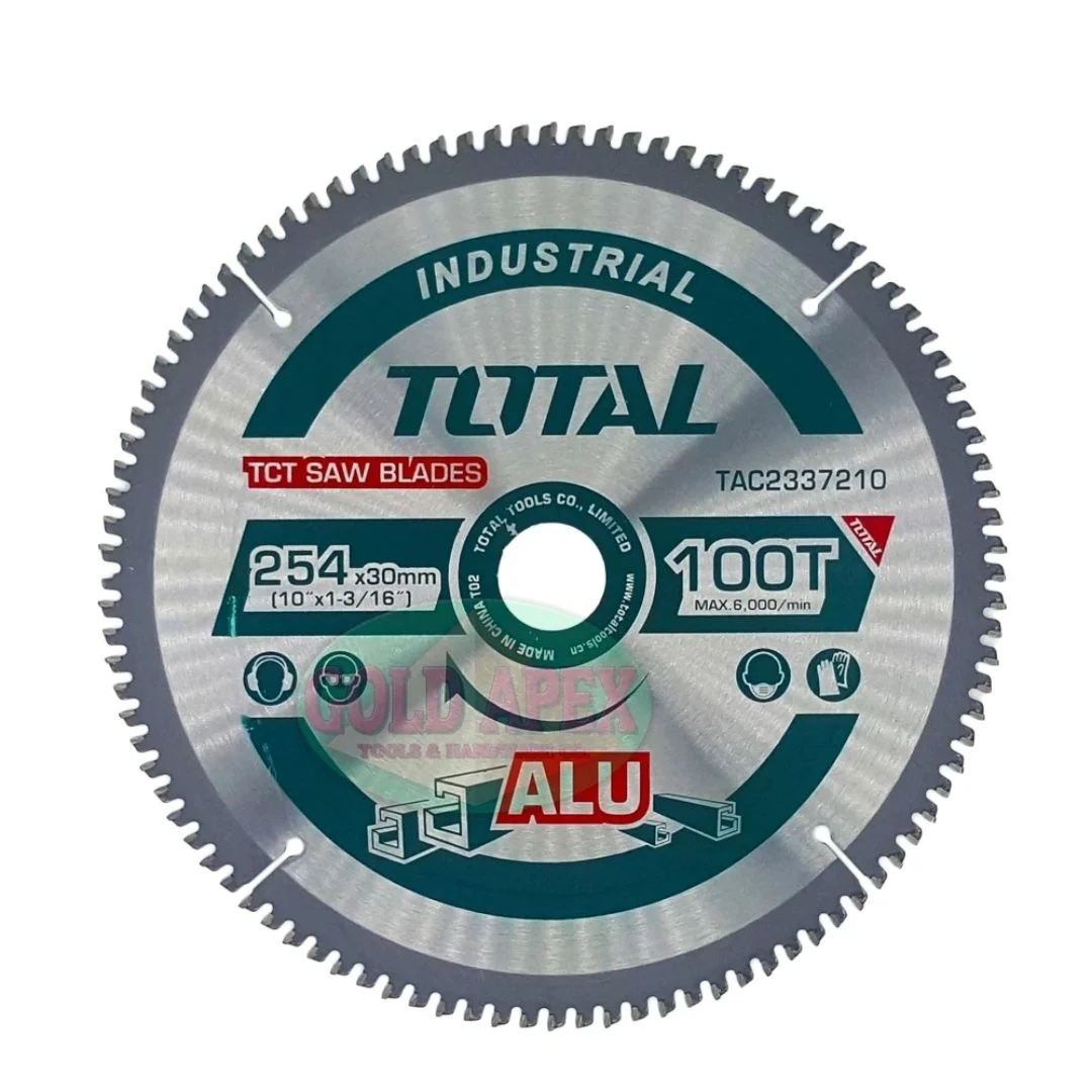 6-12 Total TCT saw blade for aluminum 254mm(10") 100T - Image 1