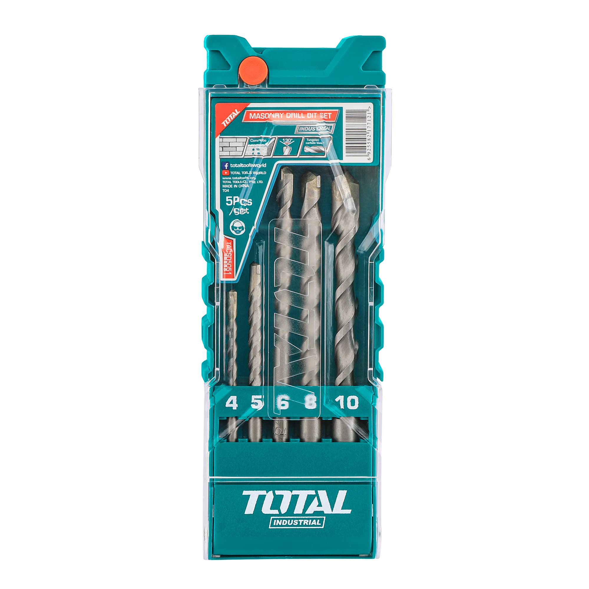 71onBLwLOFL Total Masonry drill bits set 5pcs - Image 1