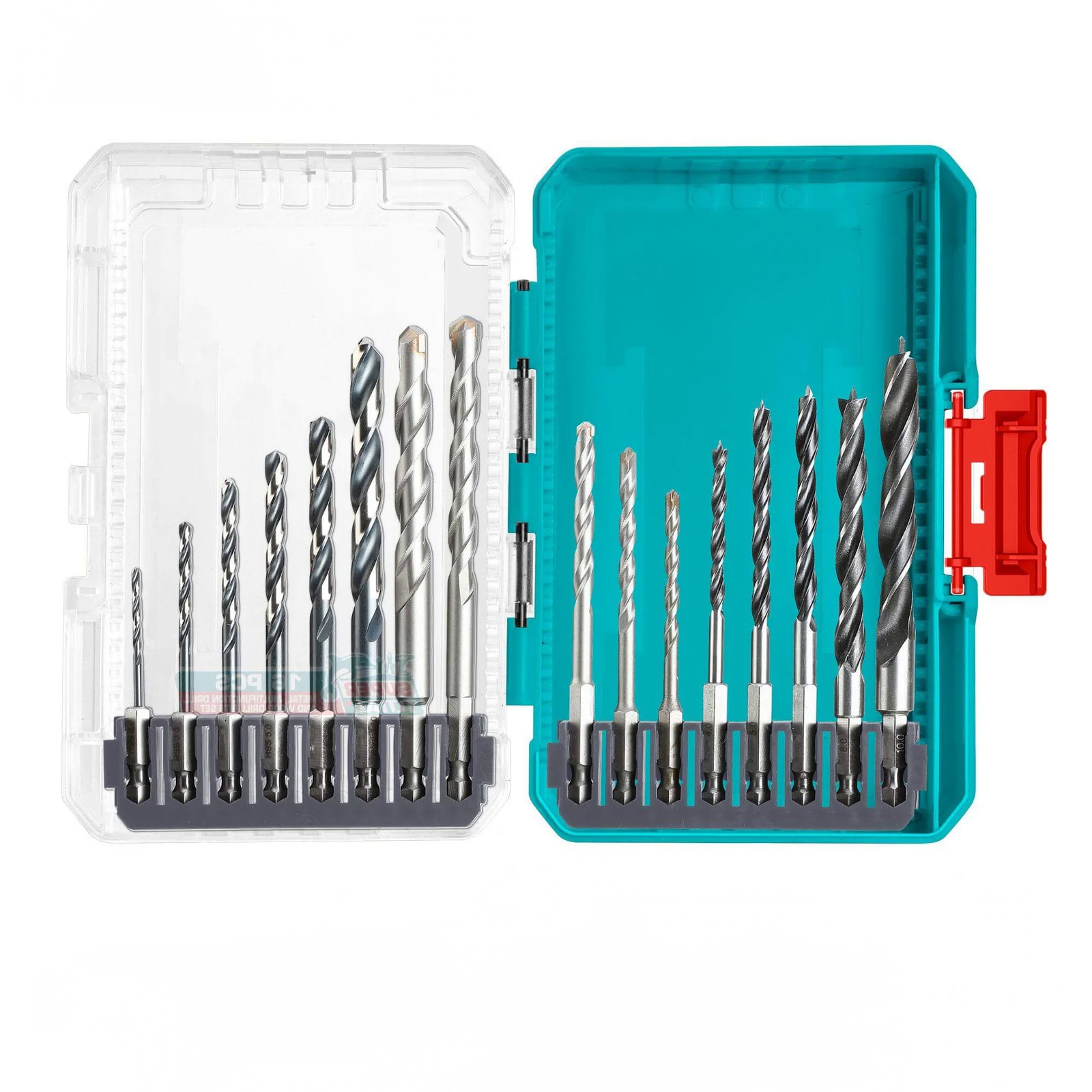 TACSDL11606-1 Total 16 Pcs metal, masonry and wood drill bits set - Image 1