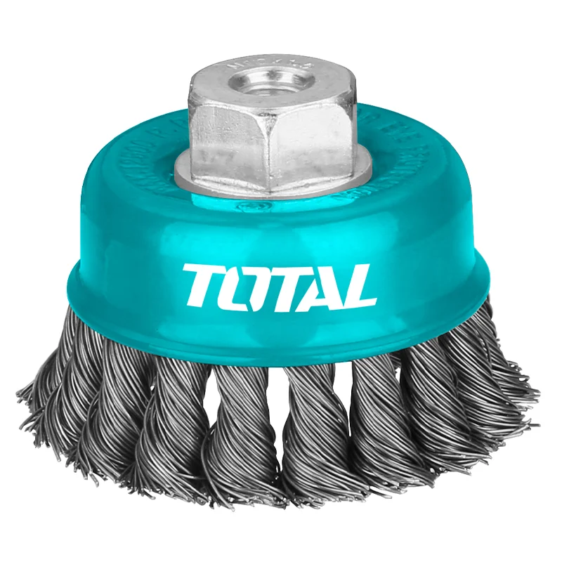 Total-TAC32041-Wire-cup-brush-100mm-diameter-4-inches Total Wire cup brush Dia: 100mm, 4" - Image 1
