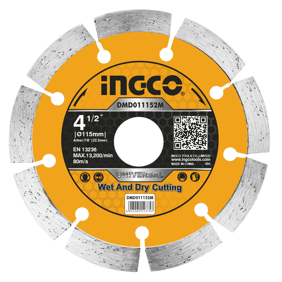 2-Piece-Diamond-Disc-Set Ingco Diamond disc set 115(4-1/2")X22.2mm - Image 1