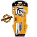 Ingco 9pcs ball point hex key set Material：Cr-V - Image 2