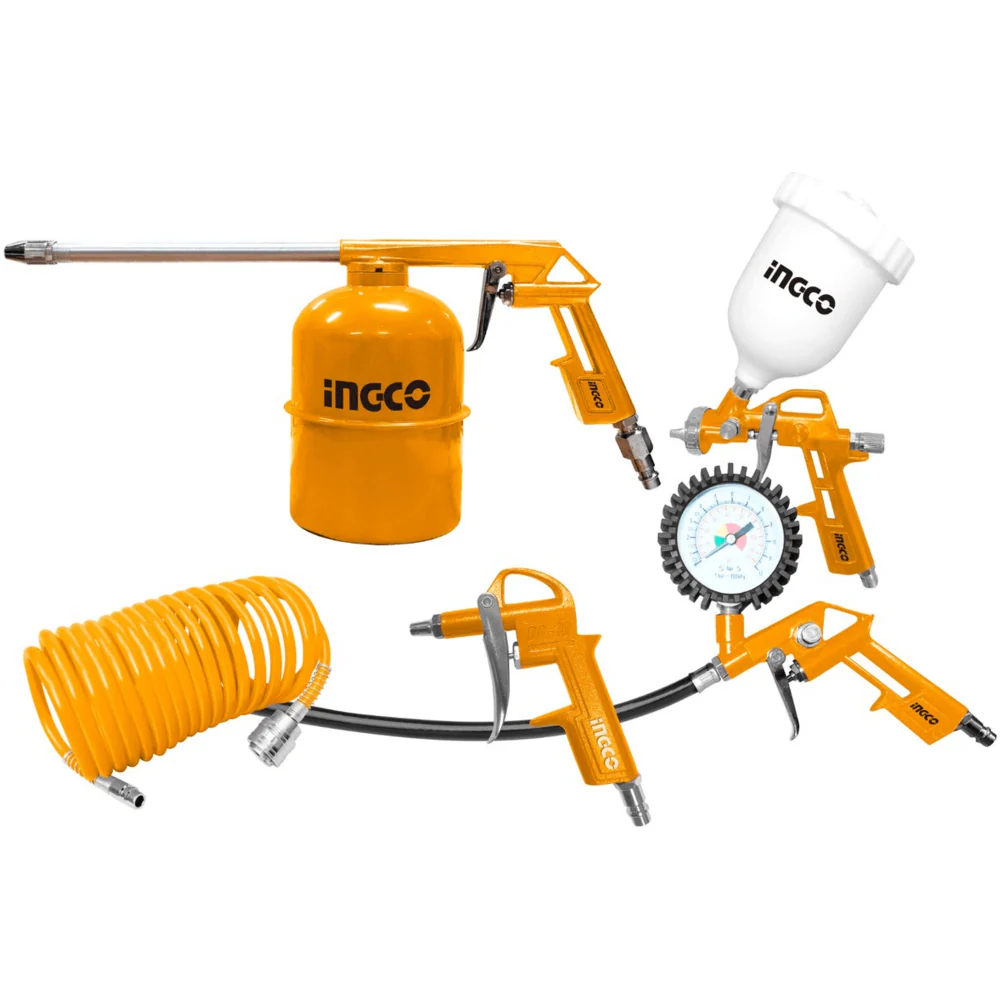 2bd14bf8be8b0aaad6b1a40bcc000338_1 Ingco 5 Pcs air tools set - Image 1