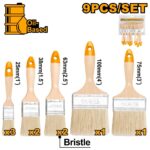 Ingco 9 Pcs paint brush set - Image 2