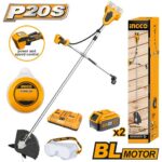 Ingco Lithium-Ion string trimmer and brush cutter 40V(20V+20V) - Image 2