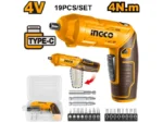 Ingco Lithium-Ion cordless screwdriver 4v - Image 3