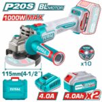 Total Cordless angle grinder 20v 1000w - Image 3