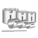 Ingco 6Pcs Carbide gritted hole saw set