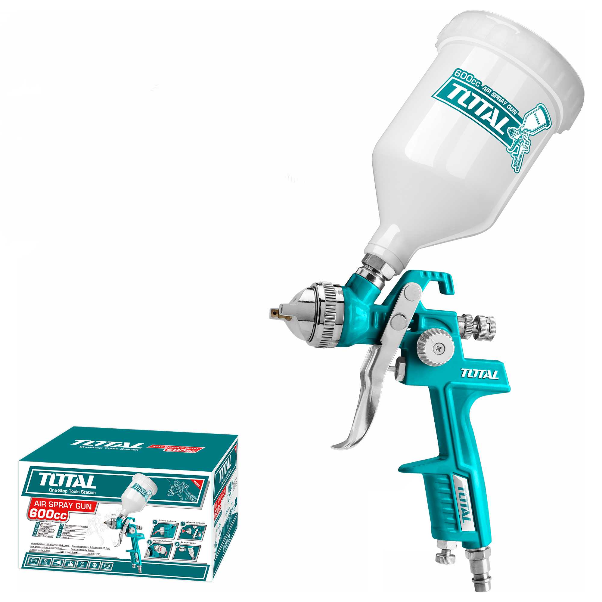 TAT10601 Total HVLP Spray gun 600cc - Image 1