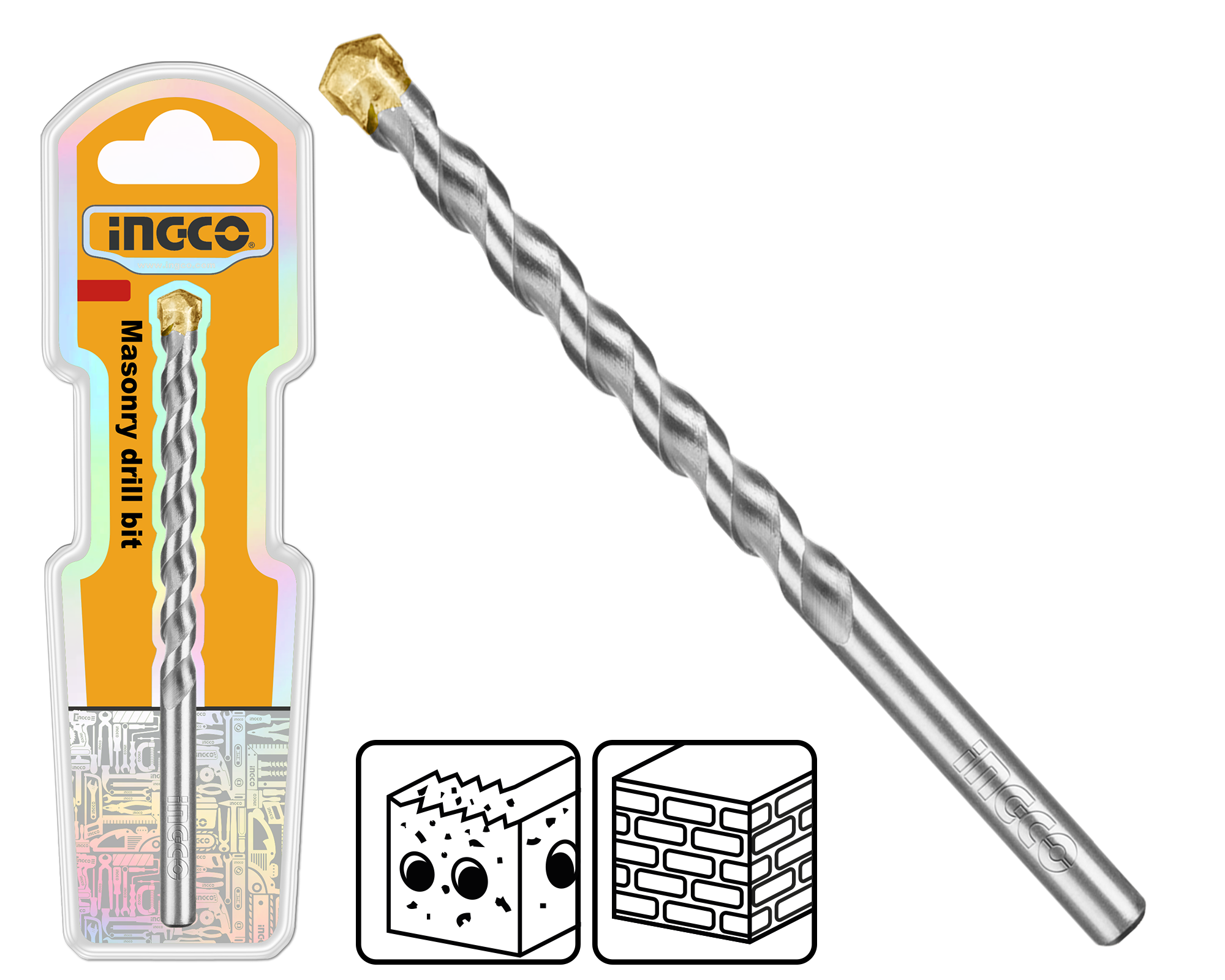 0-51102200-1726041078 Ingco Masonry drill bit Diameter 12*150mm - Image 1