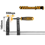 Ingco F clamp with plastic handle 1200mm - Image 3