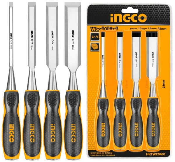 L02669_2000x Ingco 4 Pcs wood chisel set - Image 1