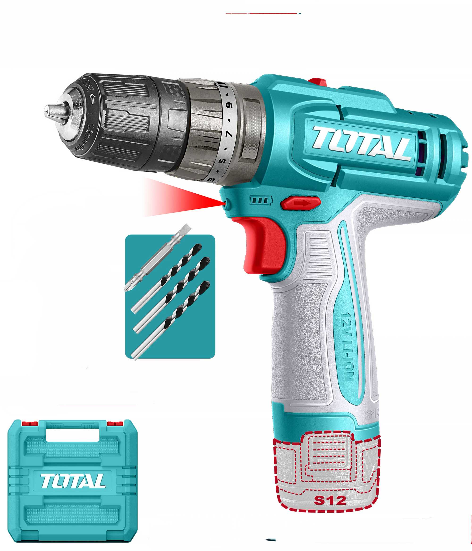 TIDLI12206-2000x2333.png Total Cordless impact drill Voltage: 12V 20Nm - Image 1
