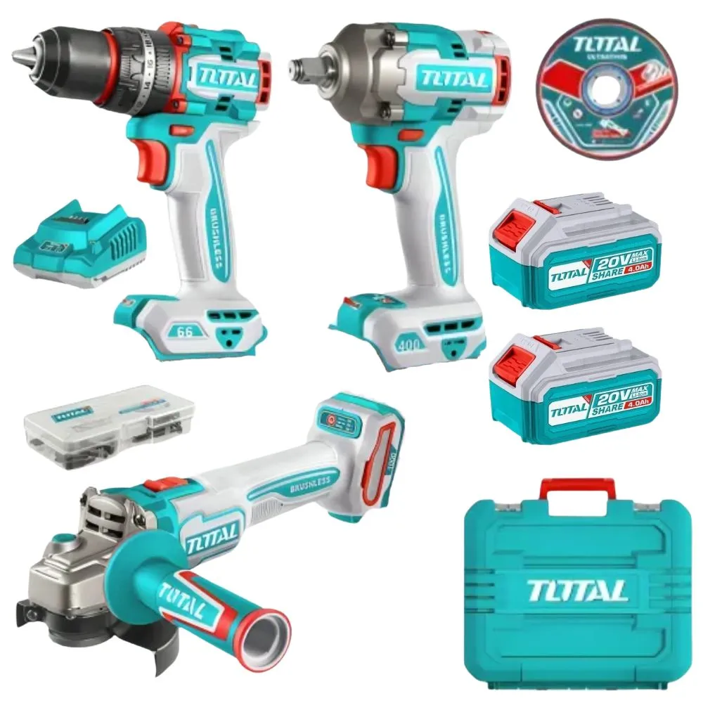 100678559 Total Cordless 3 pcs combo kit 20v - Image 1