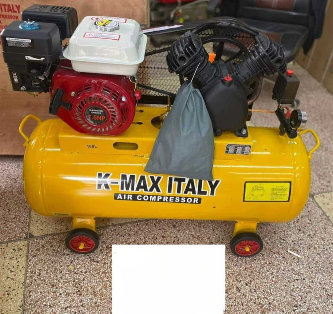 KMAX Italy 100Ltr Air Compressor Petrol 7.5HP