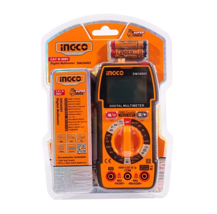 51AtwDfxC7L Ingco Digital multimeter 600V 4000 counts - Image 1