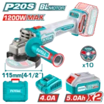 Total Cordless angle grinder 20v 1200W - Image 3