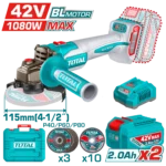 Total Cordless angle grinder 42V 1080W - Image 2
