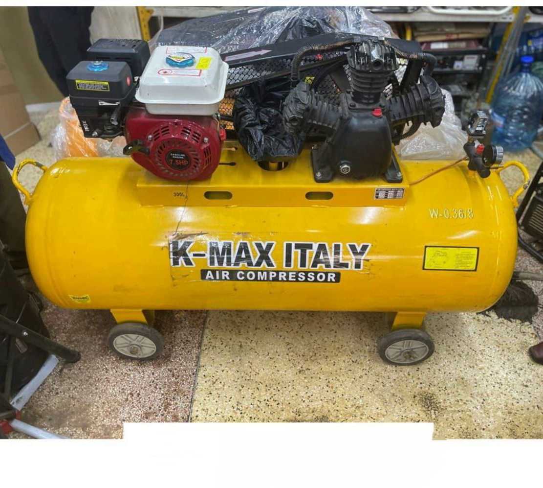 KMAX Italy 300Ltr Air Compressor 7.5HP Petrol