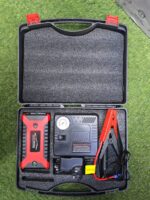 Portable multi-function car jump starter kit with an integrated air compressor