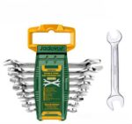 Jadever 8pcs double open end spanner set Size:6-22mm