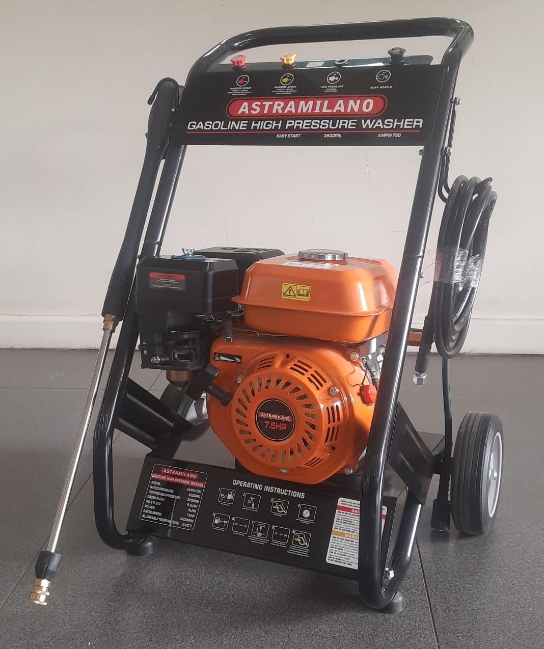 84b23428-c01c-4edd-b0c6-a63d87ad3673 Astramilano Petrol Pressure Washer 3200PSI 7.5hp Engine* - Image 1