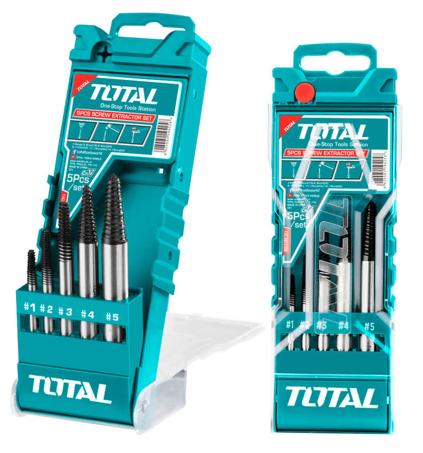 TACSE0056 Total TACSE0056 5 Pcs screw extractor set - Image 1