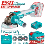 Total  Cordless angle grinder 1280W 42V - Image 3