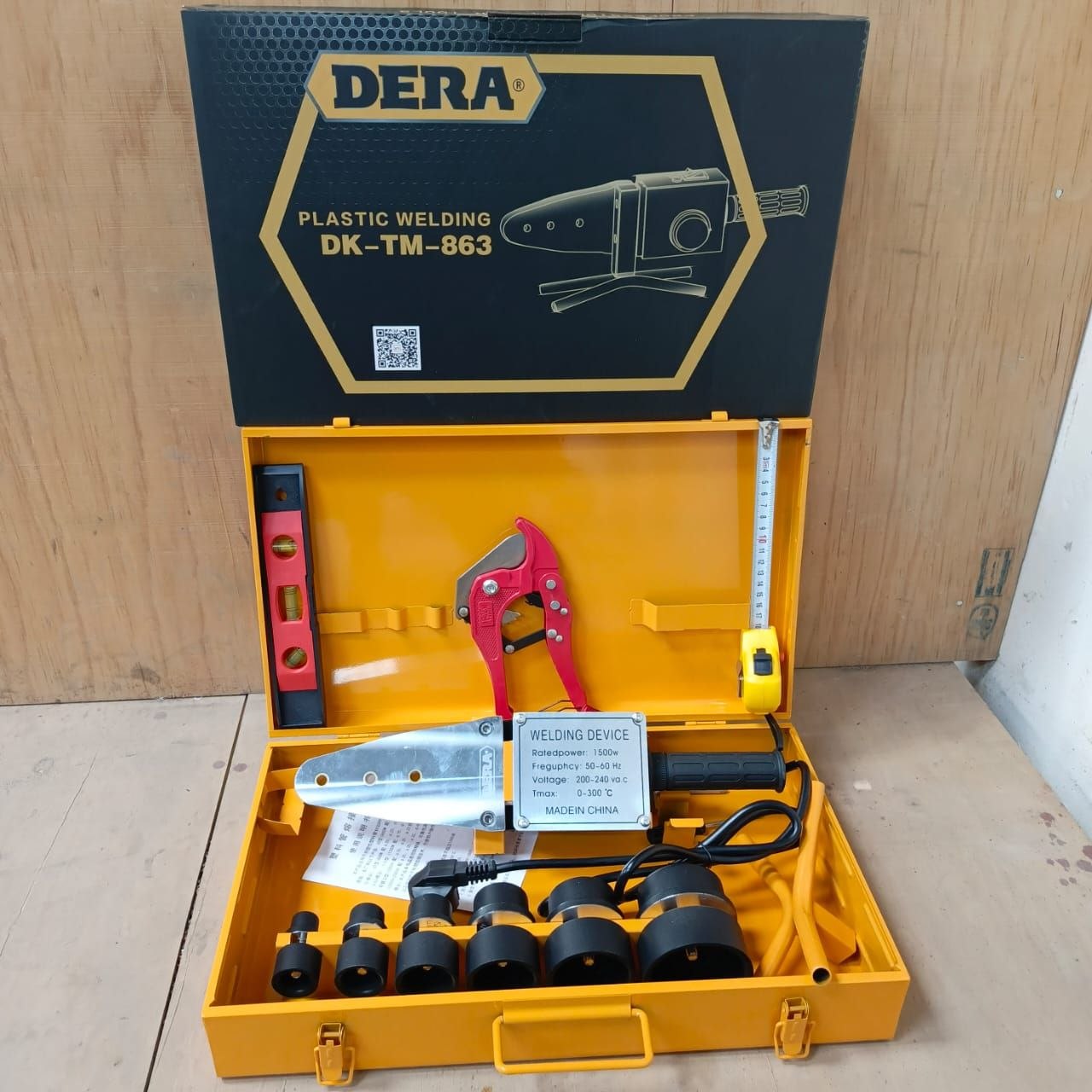 e43561b7-4cc0-487c-a83e-824a7c5179fb Dera DK-TM-863 plastic pipe welding machine set 1500W - Image 1